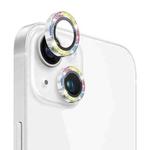 For iPhone 13 / 13 mini NORTHJO Camera Lens Tempered Glass Bling Glitter Metal Ring Film(Colorful)