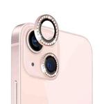 For iPhone 13 / 13 Mini NORTHJO Camera Lens Tempered Glass Metal Rhinestone Ring Film(Pink)