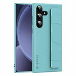 For Samsung Galaxy S25 5G Skin Elastic Wrist Grip Back Cover Phone Case(Blue)