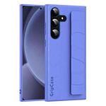 For Samsung Galaxy S25+ 5G Skin Elastic Wrist Grip Back Cover Phone Case(Purple)