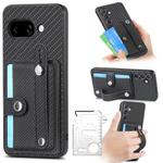 For Google Pixel 9a Wristband Kickstand Card Wallet Back Cover Phone Case with Tool Knife(Black)
