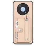For Huawei Nova Y90 Wristband Kickstand Card Wallet Back Cover Phone Case with Tool Knife(Khaki)