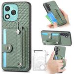 For Honor 400 Lite Global Wristband Kickstand Card Wallet Back Cover Phone Case with Tool Knife(Green)