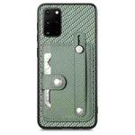 For Samsung Galaxy S20 Wristband Kickstand Wallet Back Phone Case with Tool Knife(Green)