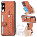 For Samsung Galaxy S25 Edge 5G Wristband Kickstand Wallet Back Phone Case with Tool Knife(Brown)