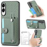 For Samsung Galaxy S25 Edge 5G Wristband Kickstand Wallet Back Phone Case with Tool Knife(Green)
