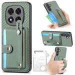 For Redmi Note 14 Pro+ 5G Wristband Kickstand Card Wallet Back Phone Case with Tool Knife(Green)