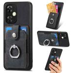 For OnePlus Nord CE 3 Lite Retro Skin-feel Ring Card Wallet Phone Case(Black)