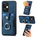 For OnePlus Nord CE 3 Lite Retro Skin-feel Ring Card Wallet Phone Case(Blue)