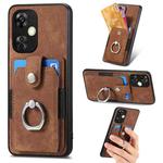 For OnePlus Nord CE 3 Lite Retro Skin-feel Ring Card Wallet Phone Case(Brown)