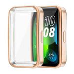 For Huawei Band 8 / 9 ENKAY Hat-Prince Full Coverage Electroplated Soft TPU Watch Case with Screen Protection(Gold)