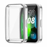 For Huawei Band 8 / 9 ENKAY Hat-Prince Full Coverage Electroplated Soft TPU Watch Case with Screen Protection(Silver)