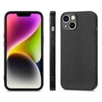 For iPhone X / XS Carbon Fiber Texture Leather Back Cover Phone Case(Black)