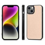 For iPhone X / XS Carbon Fiber Texture Leather Back Cover Phone Case(Khaki)