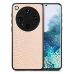 For OPPO Find X8 Ultra Carbon Fiber Texture Leather Back Cover Phone Case(Khaki)