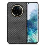 For Realme 14 Pro Carbon Fiber Texture Leather Back Cover Phone Case(Black)