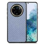 For Realme 14 Pro+ Carbon Fiber Texture Leather Back Cover Phone Case(Blue)