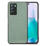 For vivo T1 Carbon Fiber Texture Leather Back Cover Phone Case(Green)