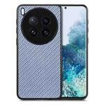 For vivo X200 Ultra Carbon Fiber Texture Leather Back Cover Phone Case(Blue)