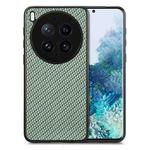 For vivo X200 Ultra Carbon Fiber Texture Leather Back Cover Phone Case(Green)