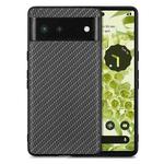 For Google Pixel 6 Carbon Fiber Texture Leather Back Cover Phone Case(Black)