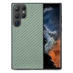 For Samsung Galaxy S25 Ultra 5G Carbon Fiber Texture Leather Back Cover Phone Case(Green)