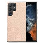 For Samsung Galaxy S25 Ultra 5G Carbon Fiber Texture Leather Back Cover Phone Case(Khaki)