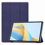 For Honor Pad V8 ENKAY Tri-fold Custer Texture Leather Smart Tablet Case(Dark Blue)