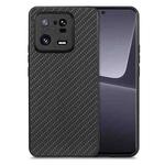 For Xiaomi 13 Pro Carbon Fiber Texture Leather Back Cover Phone Case(Black)