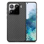 For Xiaomi 15 Carbon Fiber Texture Leather Back Cover Phone Case(Black)