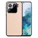 For Xiaomi 15 Pro Carbon Fiber Texture Leather Back Cover Phone Case(Khaki)