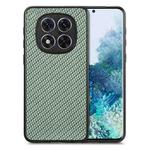 For  Redmi Note 14 Pro+ 5G Carbon Fiber Texture Leather Back Cover Phone Case(Green)