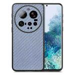 For Xiaomi 15 Ultra Carbon Fiber Texture Leather Back Cover Phone Case(Blue)