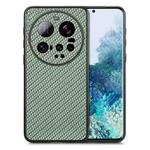 For Xiaomi 15 Ultra Carbon Fiber Texture Leather Back Cover Phone Case(Green)