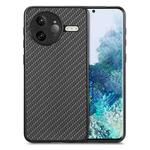 For Redmi K80 Pro / Poco F7 Ultra Carbon Fiber Texture Leather Back Cover Phone Case(Black)