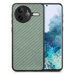 For Redmi K80 Pro / Poco F7 Ultra Carbon Fiber Texture Leather Back Cover Phone Case(Green)