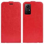 For Redmi Note 12S R64 Texture Single Vertical Flip Leather Phone Case(Red)