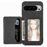 For Google Pixel 9 Pro XL Carbon Fiber Magnetic Card Bag Phone Case(Black)