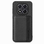 For Redmi Note 14 Pro+ 5G Carbon Fiber Magnetic Card Bag Phone Case(Black)