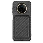 For Realme 14 Pro Carbon Fiber Leather Card Magsafe Phone Case(Black)