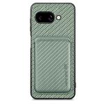 For Google Pixel 9a Carbon Fiber Leather Card Magsafe Phone Case(Green)