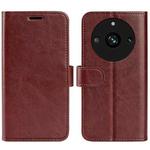 For Realme 11 Pro R64 Texture Horizontal Flip Leather Phone Case(Brown)