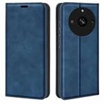 For Realme 11 Pro Retro-skin  Magnetic Suction Leather Phone Case(Dark Blue)