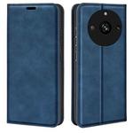 For Realme 11 Retro-skin Magnetic Suction Leather Phone Case(Dark Blue)