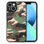 For iPhone 13 Pro Max Camouflage Leather Back Cover Phone Case(Green)