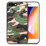 For iPhone 7 Plus / 8 Plus Camouflage Leather Back Cover Phone Case(Green)