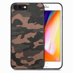 For iPhone 7 Plus / 8 Plus Camouflage Leather Back Cover Phone Case(Brown)