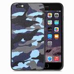 For iPhone 6 / 6s Camouflage Leather Back Cover Phone Case(Blue)