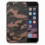 For iPhone 6 Plus / 6s Plus Camouflage Leather Back Cover Phone Case(Brown)