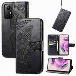 For Xiaomi Redmi Note 12S Butterfly Love Flower Embossed Leather Phone Case(Black)